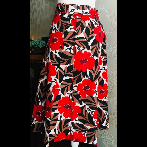 Kate Spade Woven Floral Print Wrap Skirt - Picture 3 of 9